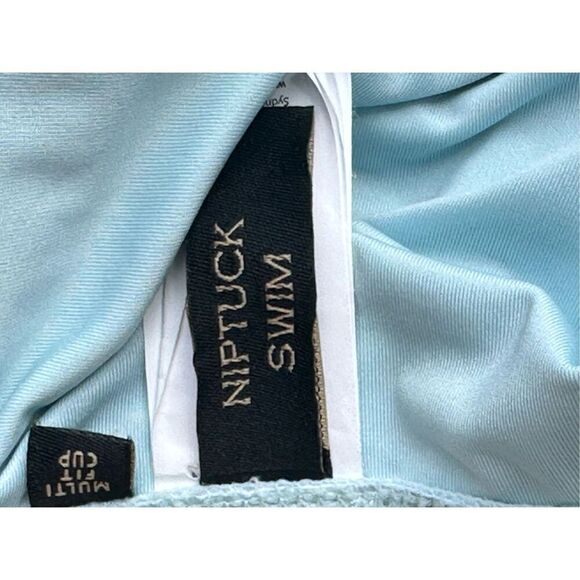 Nip Tuck Swim Boho Breeze Light Blue Printed Joanne Swimsuit Size 6 - Picture 9 of 12
